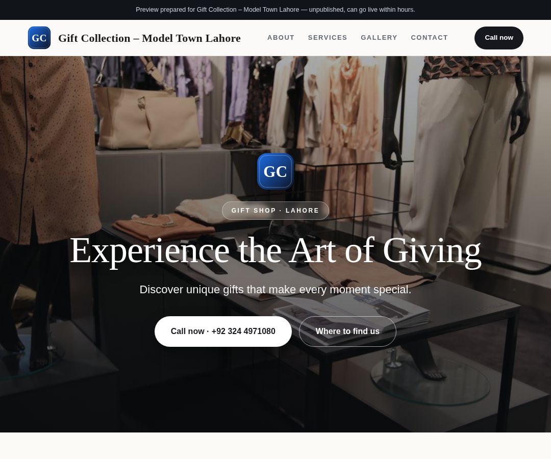 Gift Collection – Model Town Lahore