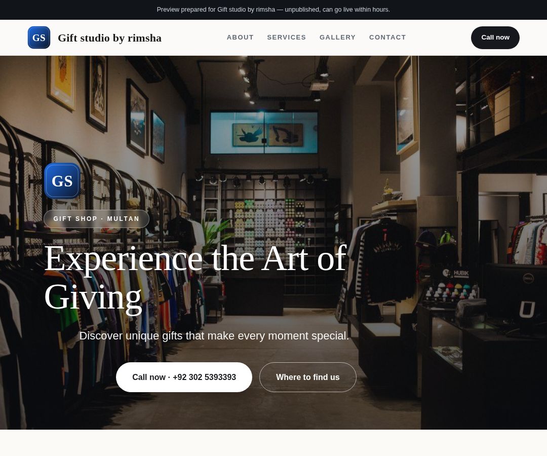 Gift studio by rimsha