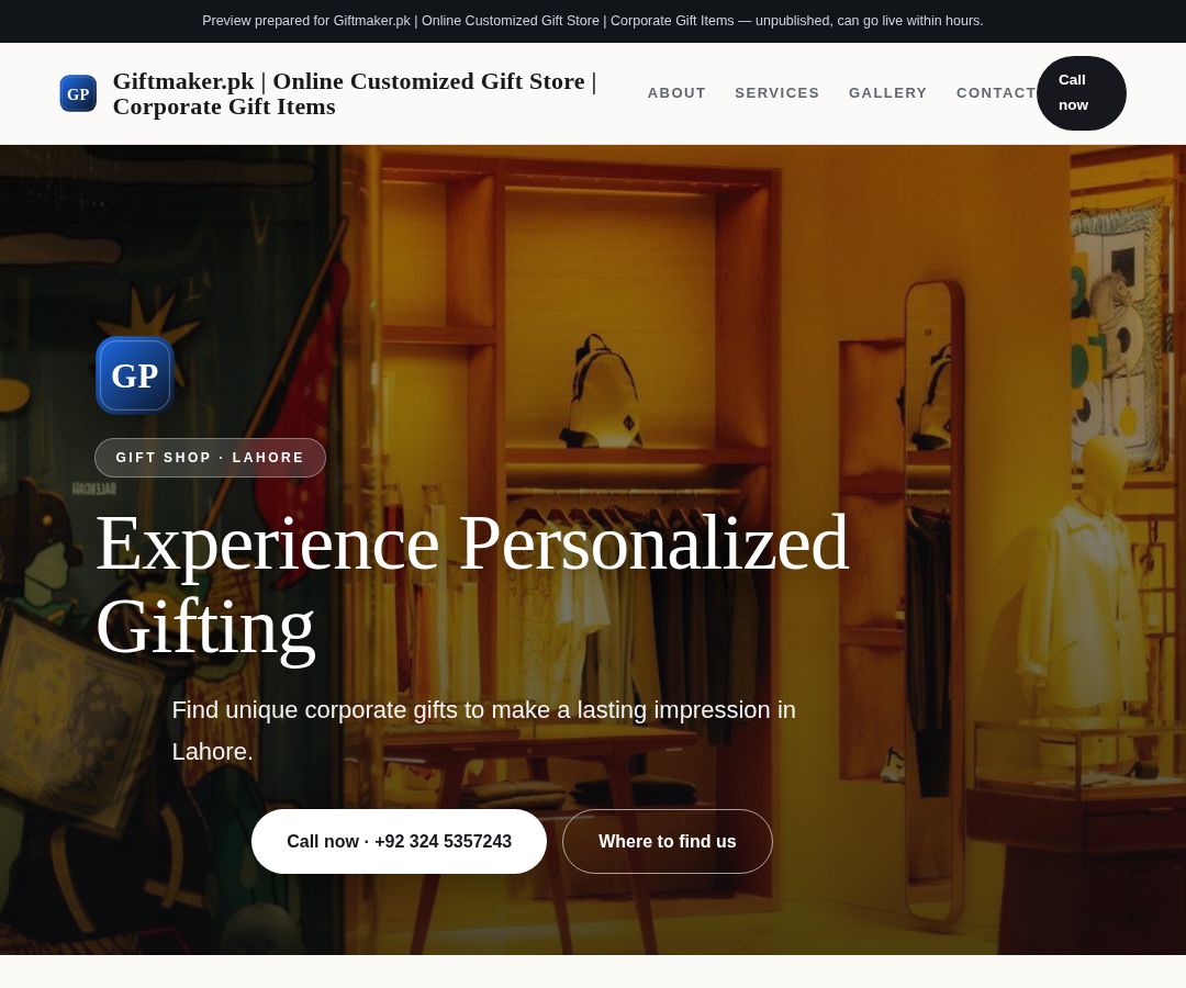 Giftmaker.pk | Online Customized Gift Store | Corporate Gift Items