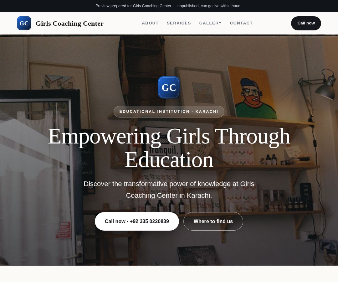 Girls Coaching Center