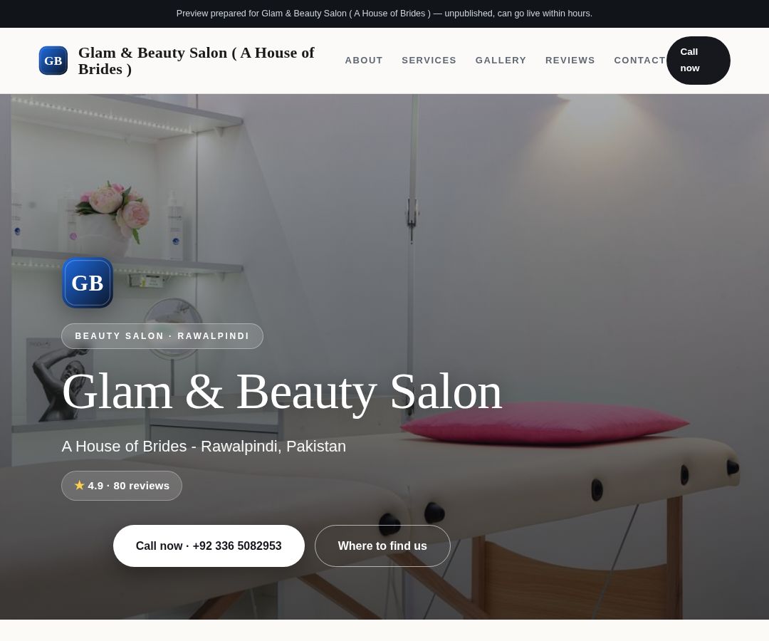 Glam & Beauty Salon ( A House of Brides )