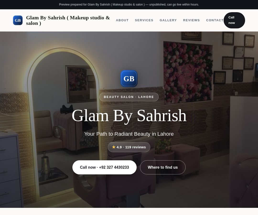 Glam By Sahrish ( Makeup studio & salon )