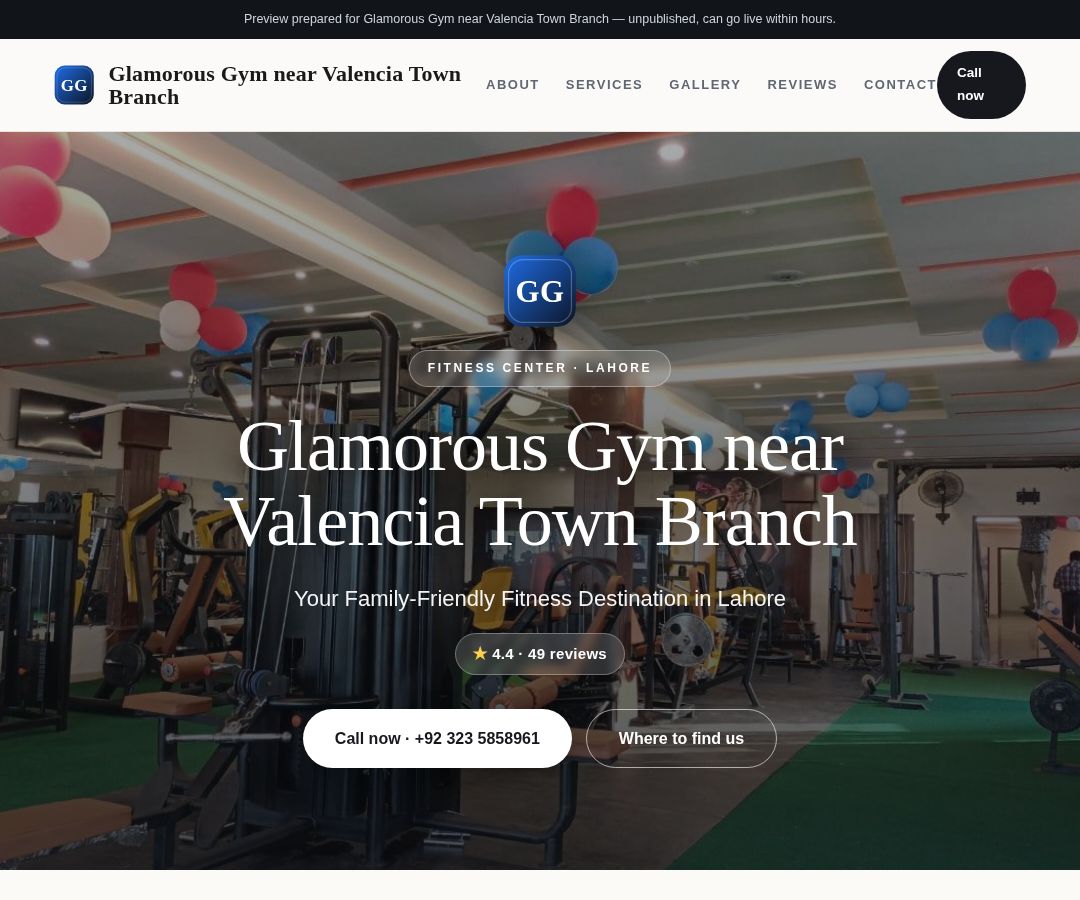Glamorous Gym near Valencia Town Branch