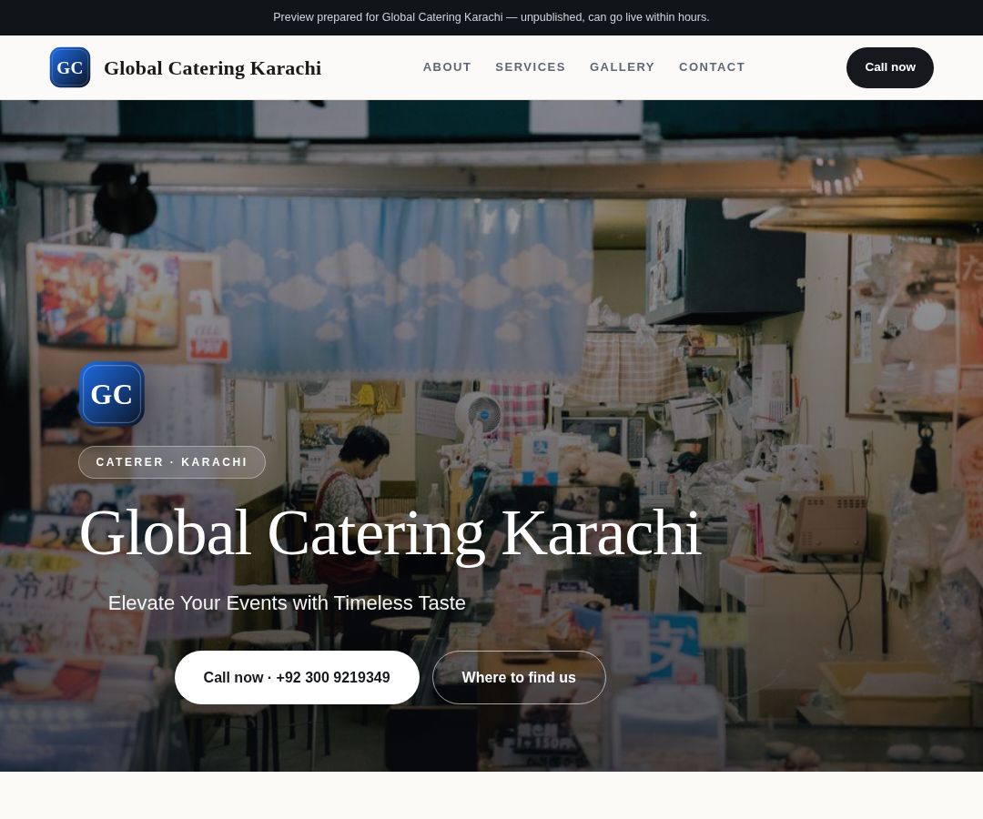 Global Catering Karachi