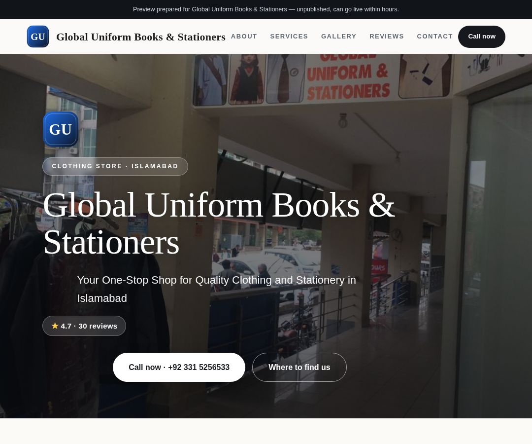 Global Uniform Books & Stationers