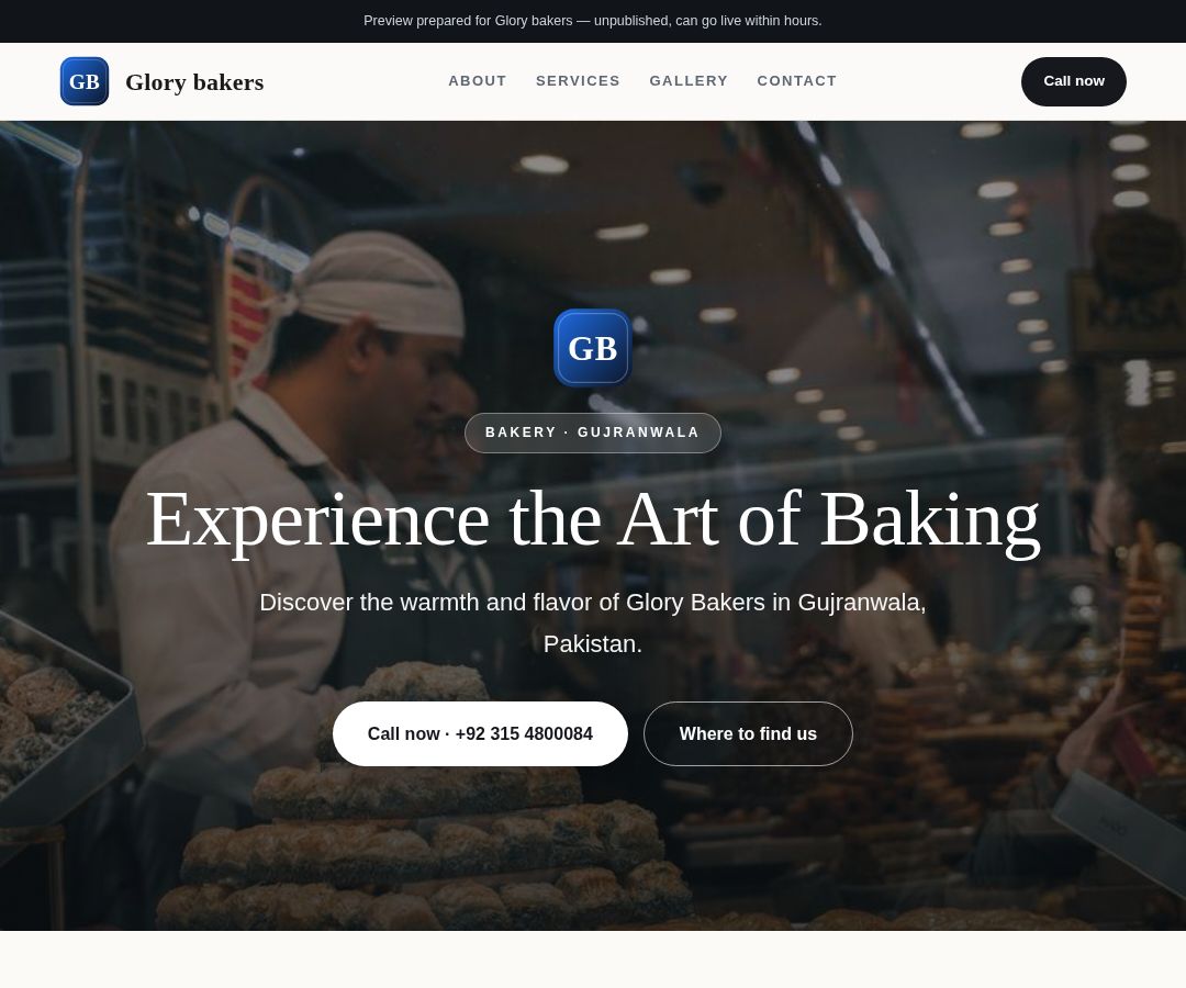 Glory bakers
