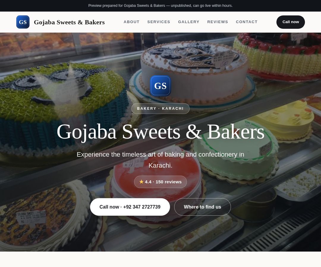 Gojaba Sweets & Bakers