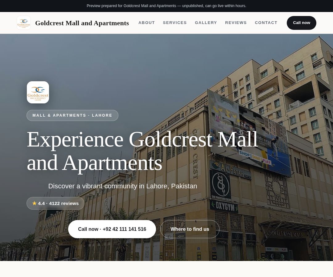 Goldcrest Mall and Apartments