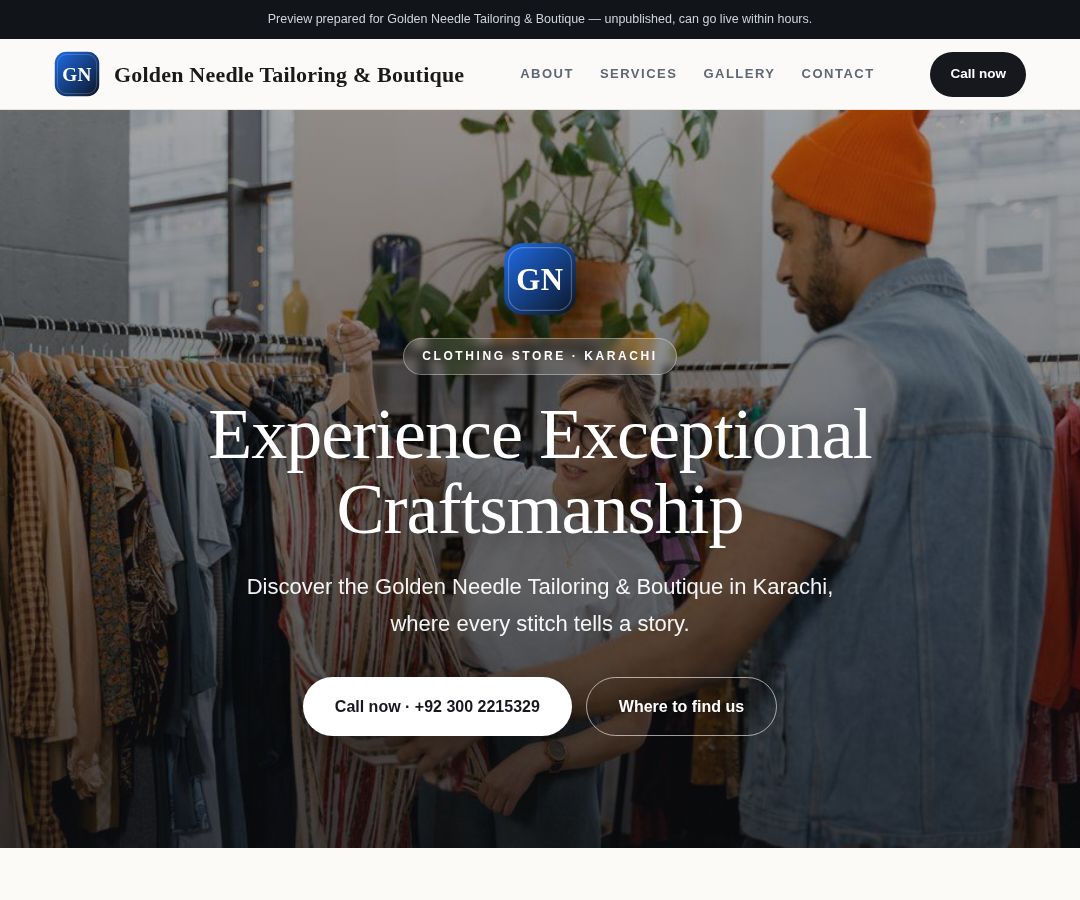 Golden Needle Tailoring & Boutique