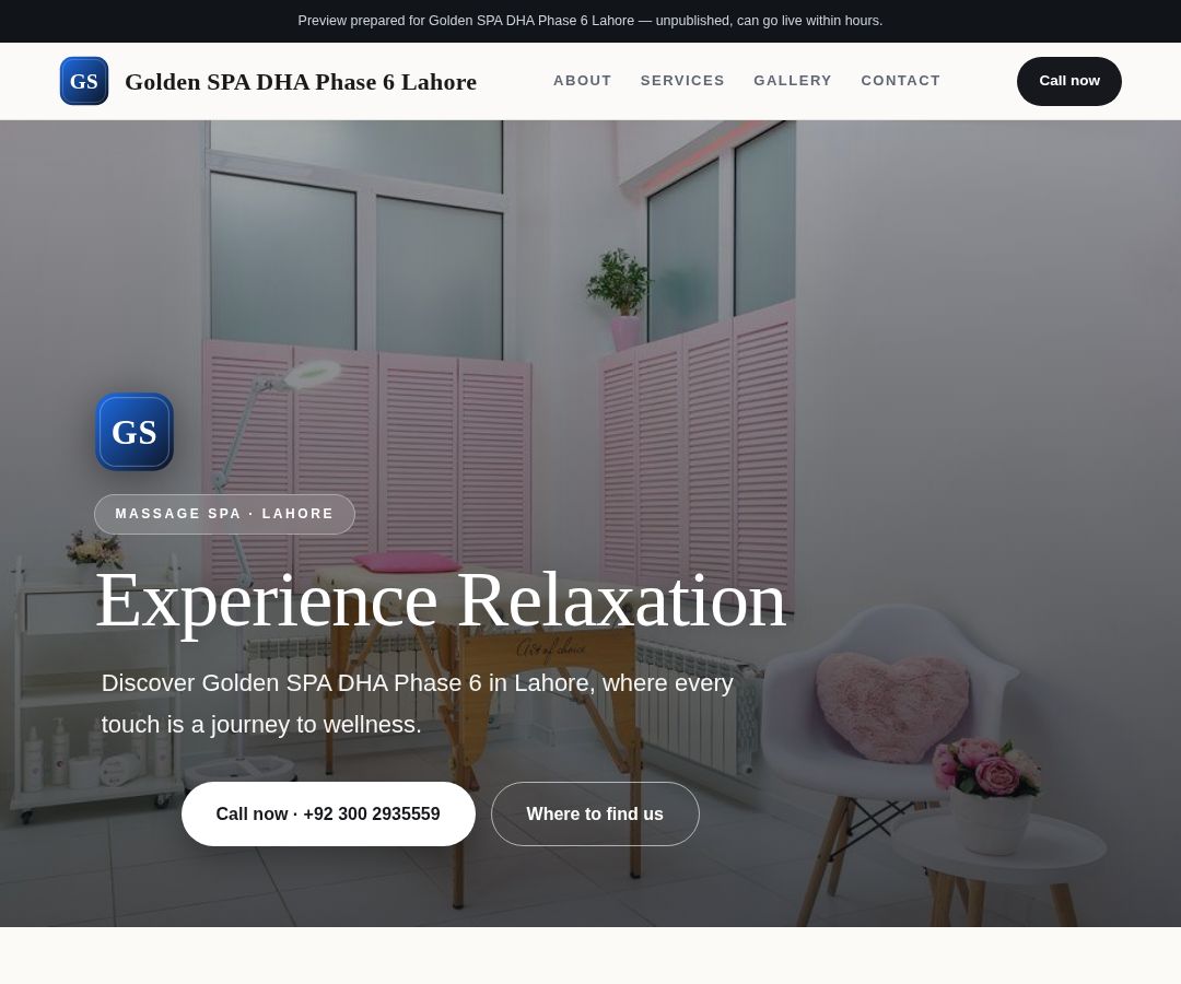 Golden SPA DHA Phase 6 Lahore