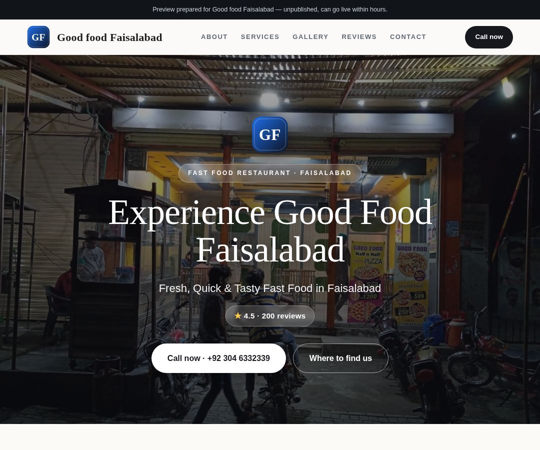 Good food Faisalabad