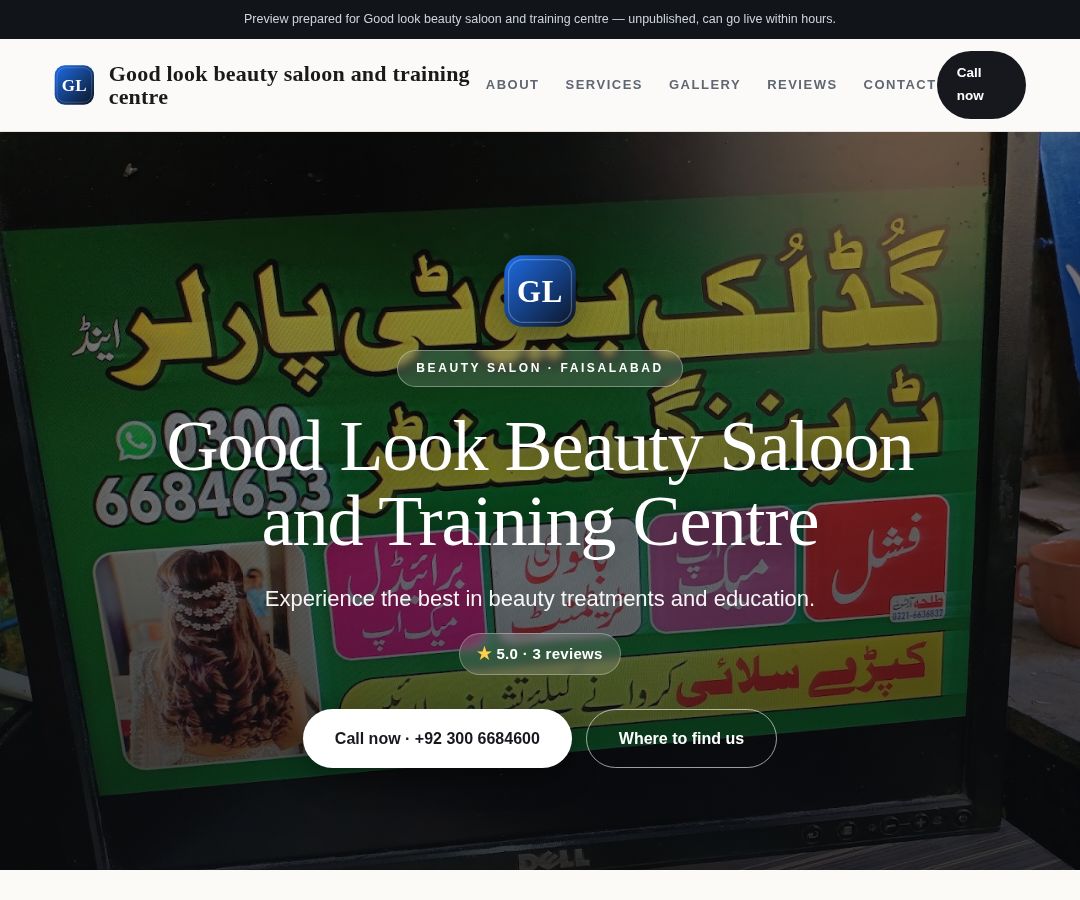 Good look beauty saloon and training centre