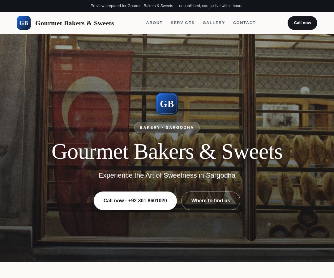 Gourmet Bakers & Sweets