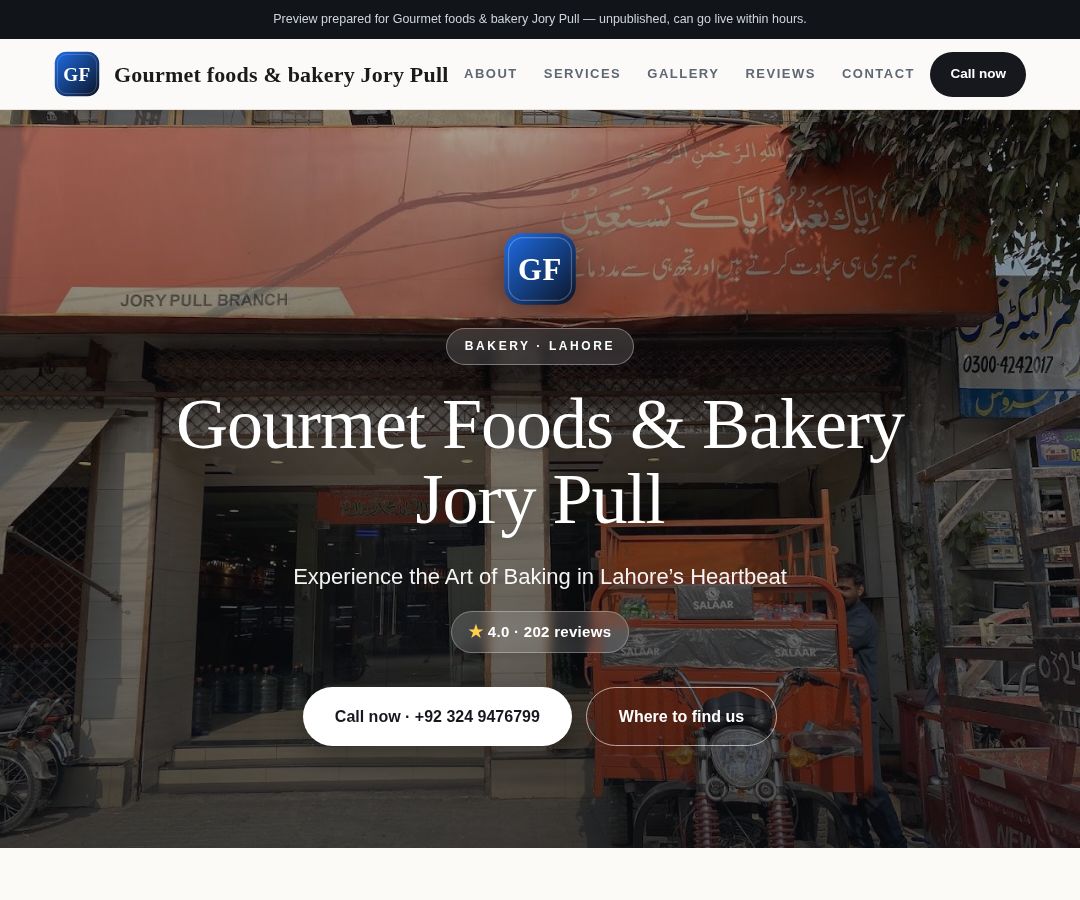 Gourmet foods & bakery Jory Pull