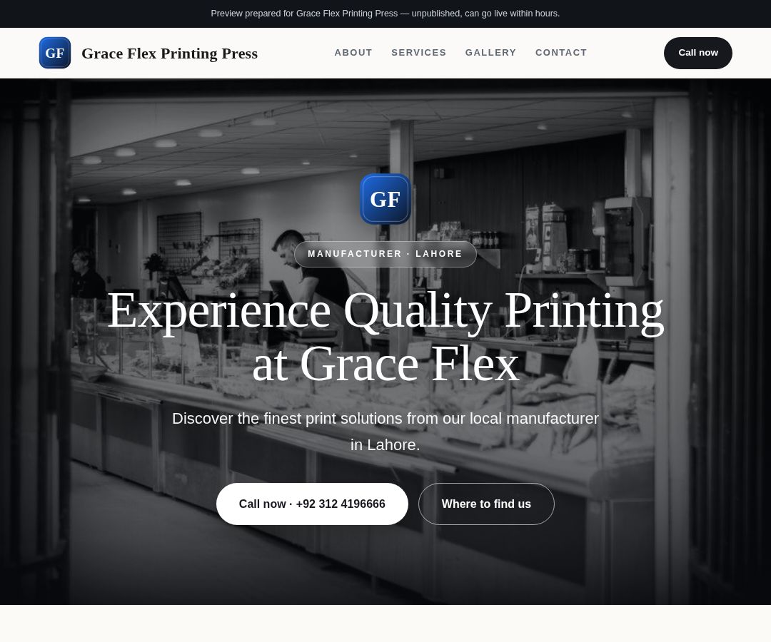 Grace Flex Printing Press