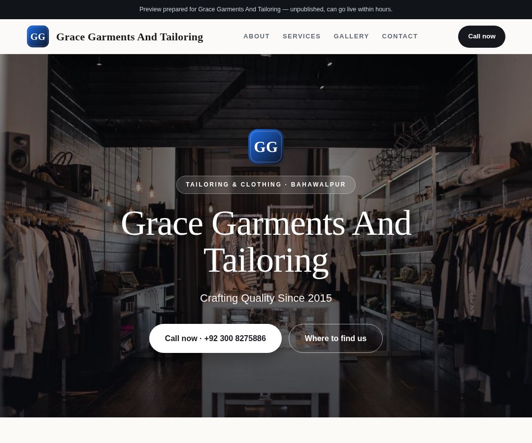Grace Garments And Tailoring