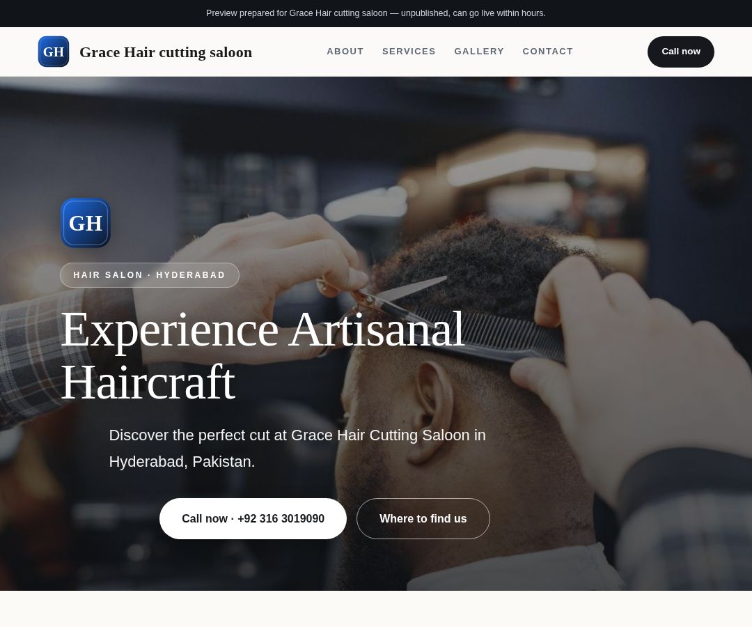 Grace Hair cutting saloon