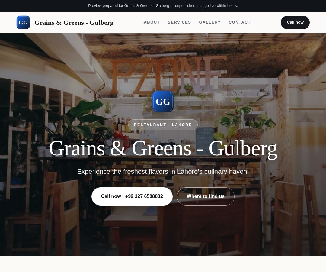 Grains & Greens - Gulberg