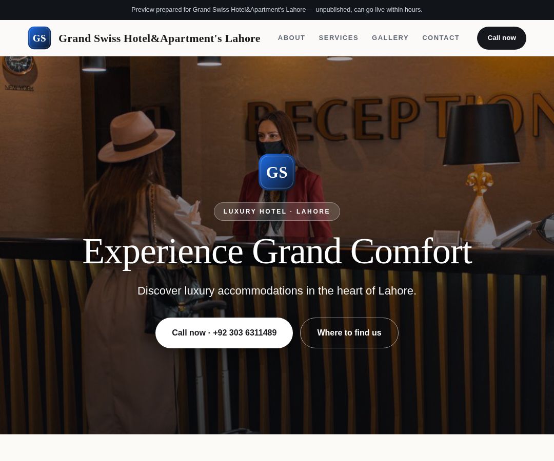 Grand Swiss Hotel&Apartment's Lahore