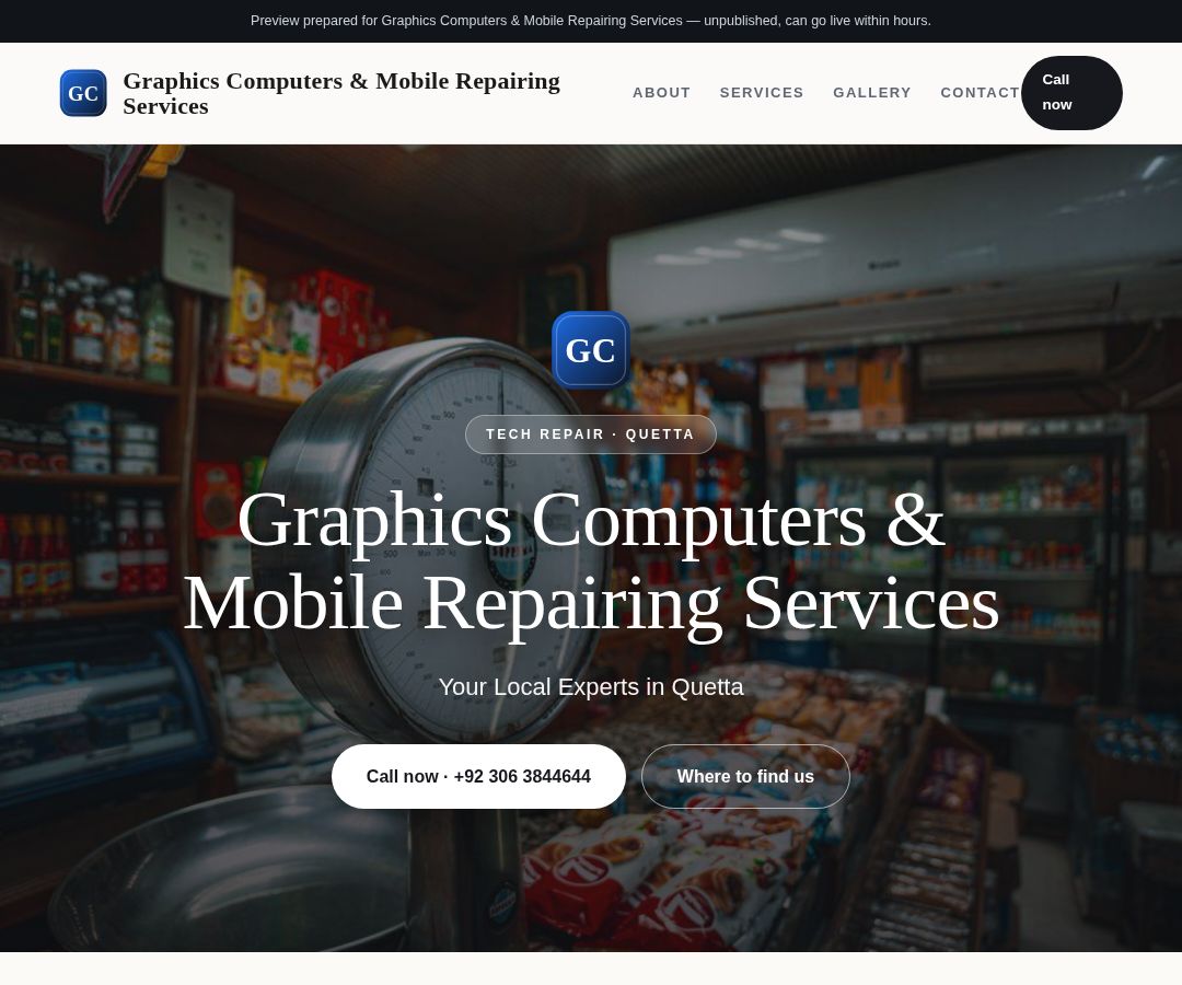 Graphics Computers & Mobile Repairing Services
