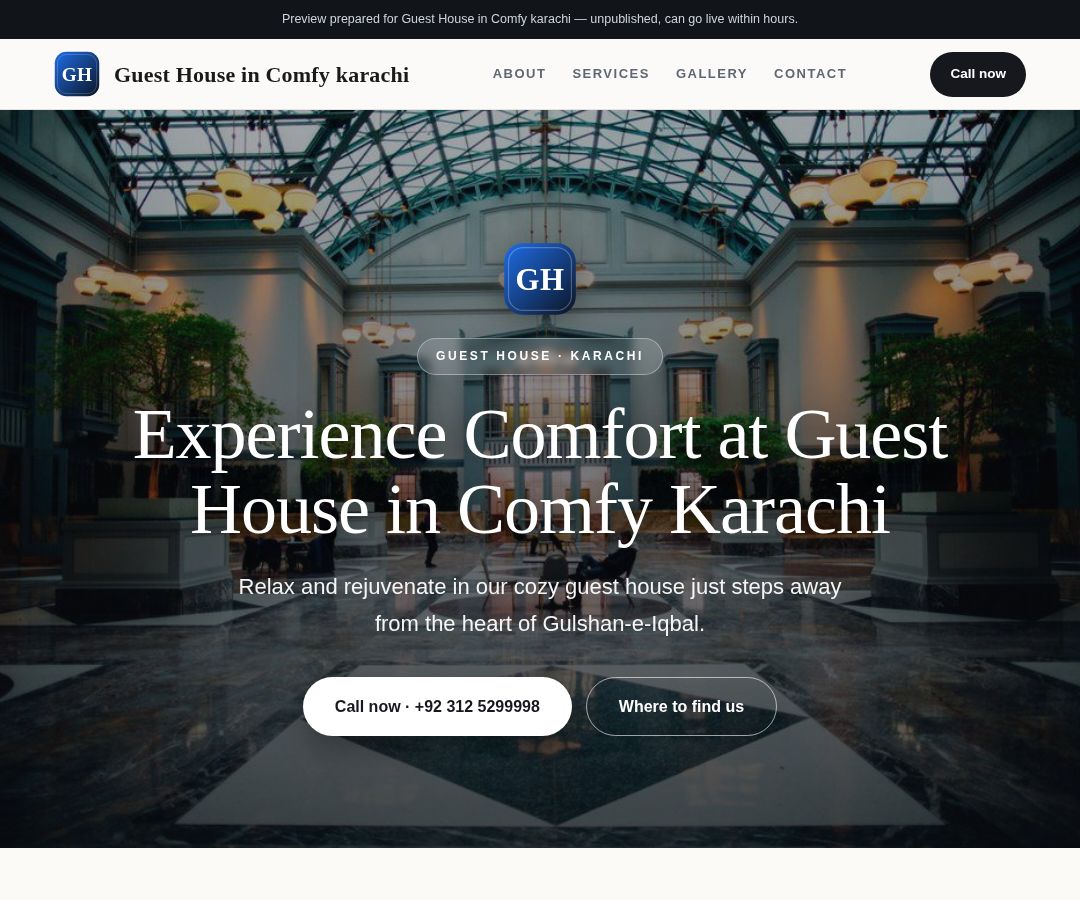 Guest House in Comfy karachi