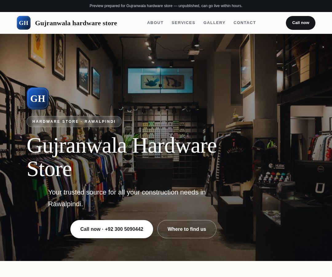 Gujranwala hardware store