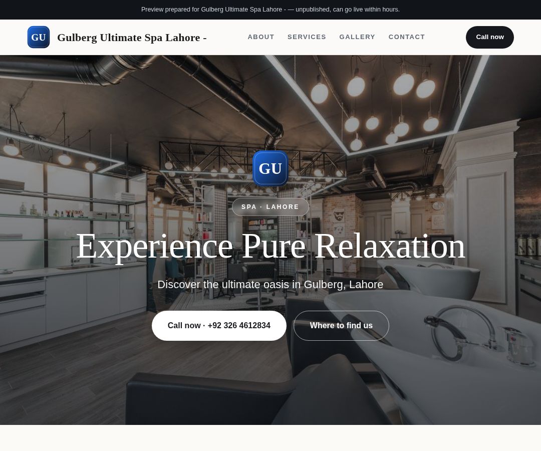 Gulberg Ultimate Spa Lahore -