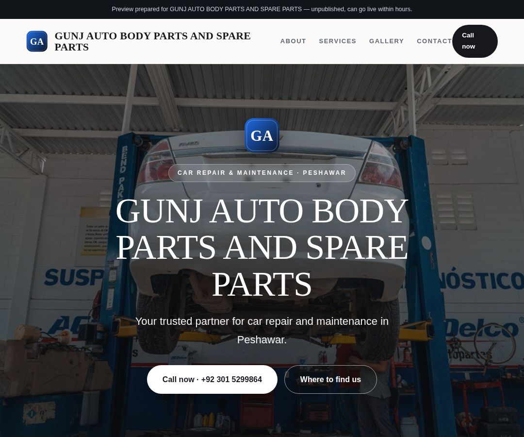 GUNJ AUTO BODY PARTS AND SPARE PARTS