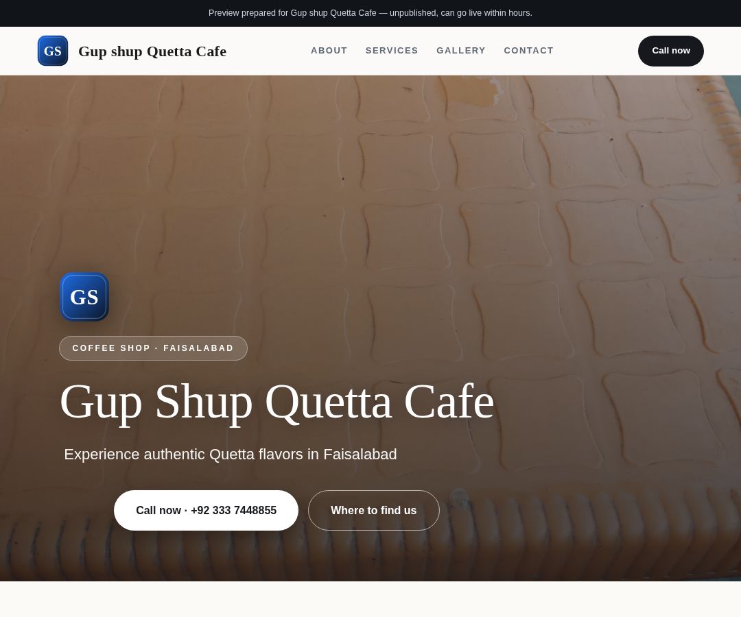 Gup shup Quetta Cafe