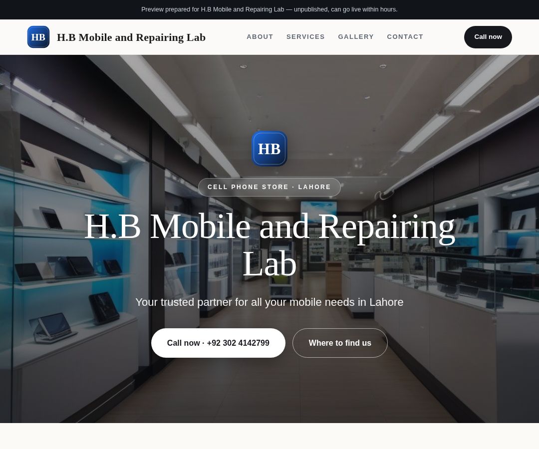 H.B Mobile and Repairing Lab