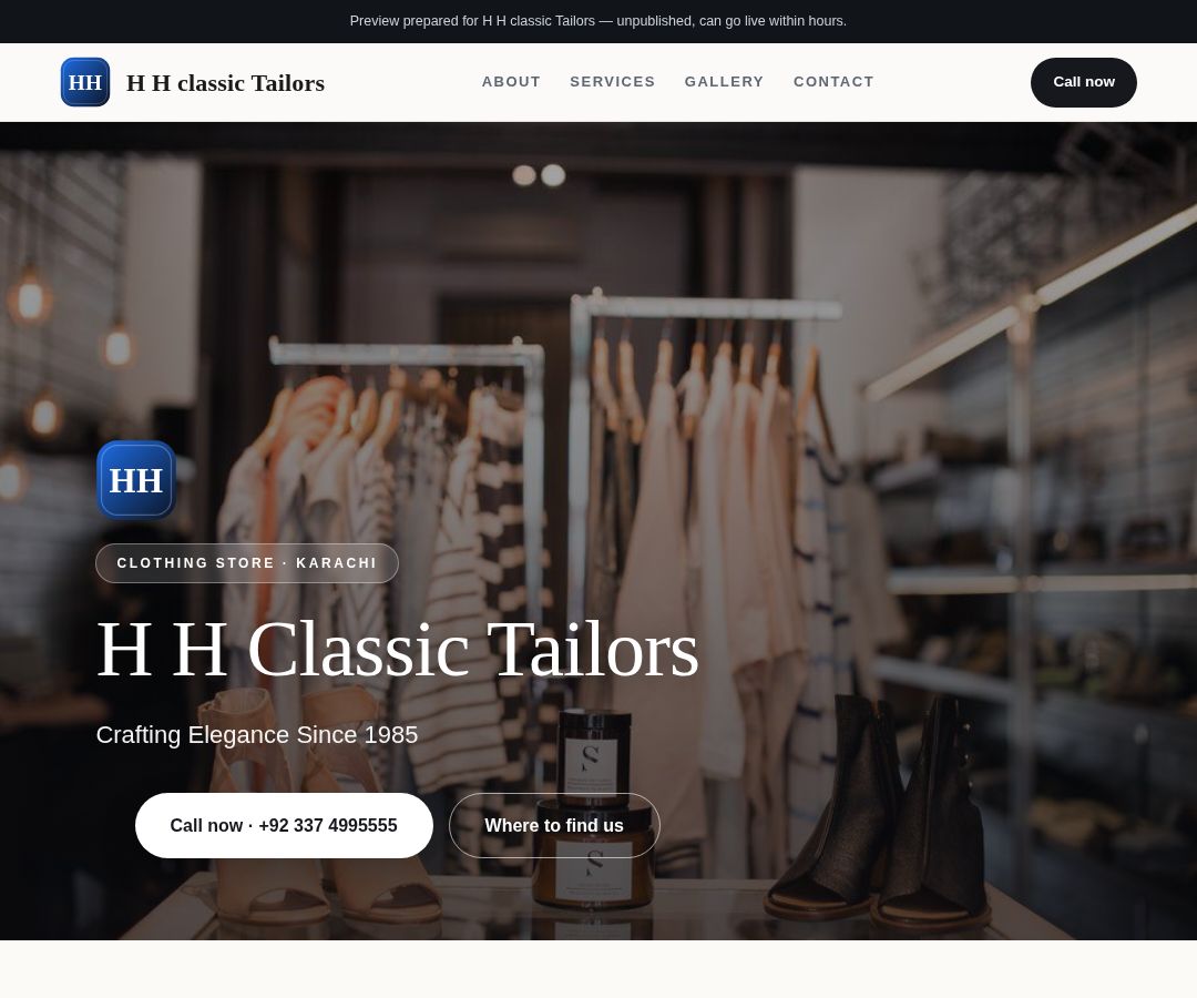 H H classic Tailors