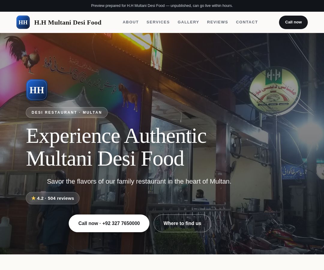 H.H Multani Desi Food