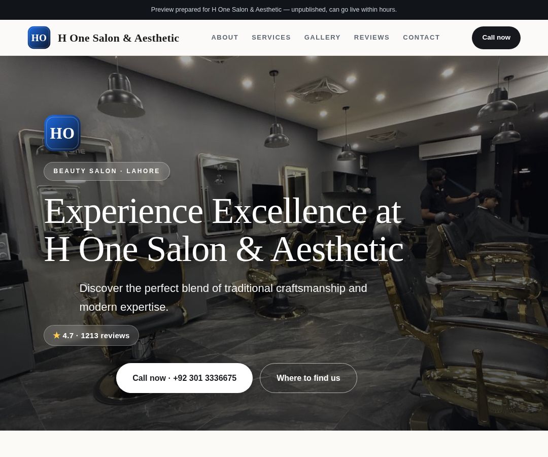 H One Salon & Aesthetic
