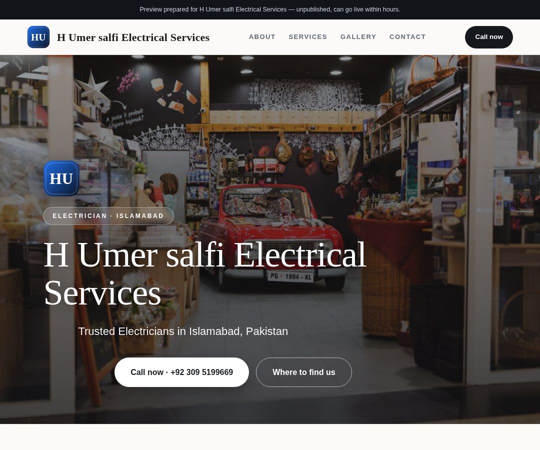 H Umer salfi Electrical Services