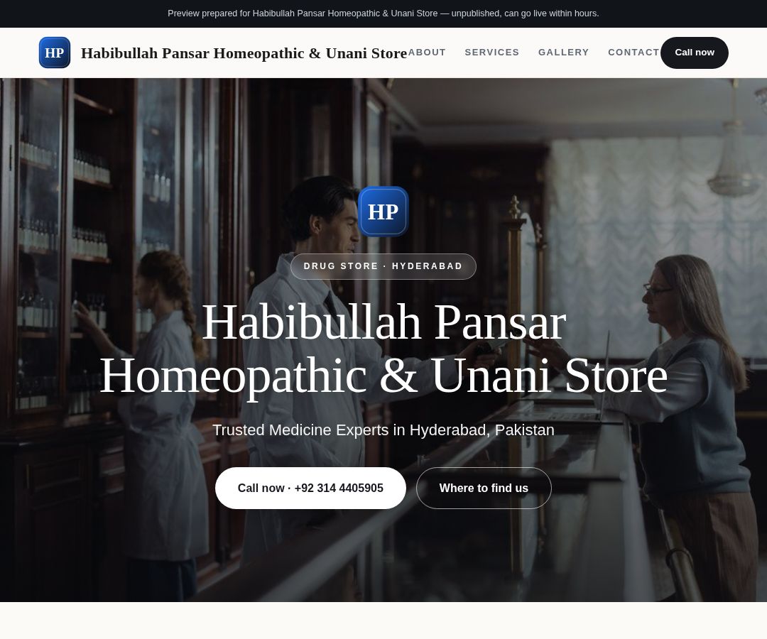 Habibullah Pansar Homeopathic & Unani Store
