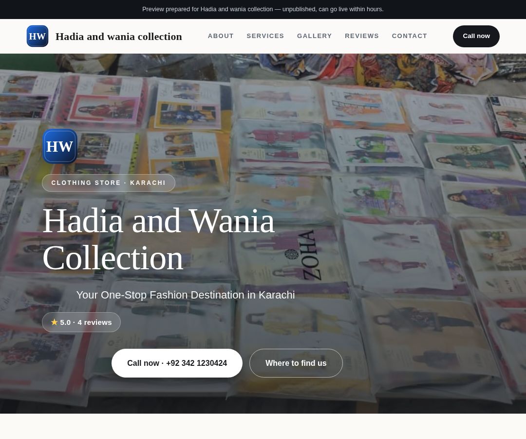 Hadia and wania collection