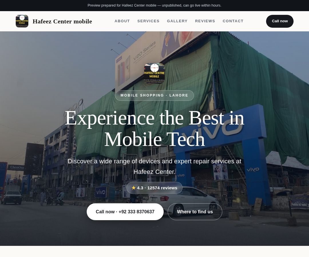 Hafeez Center mobile