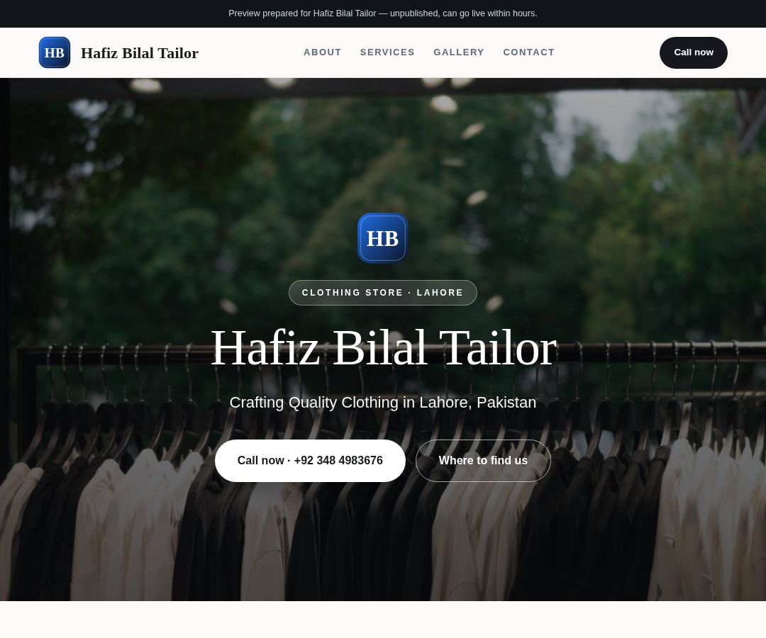 Hafiz Bilal Tailor