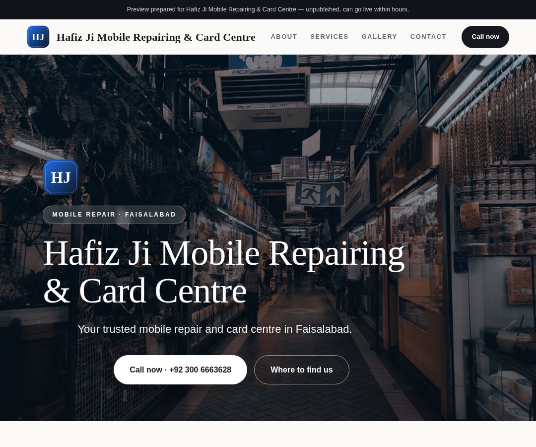 Hafiz Ji Mobile Repairing & Card Centre