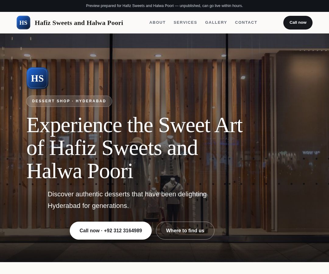 Hafiz Sweets and Halwa Poori