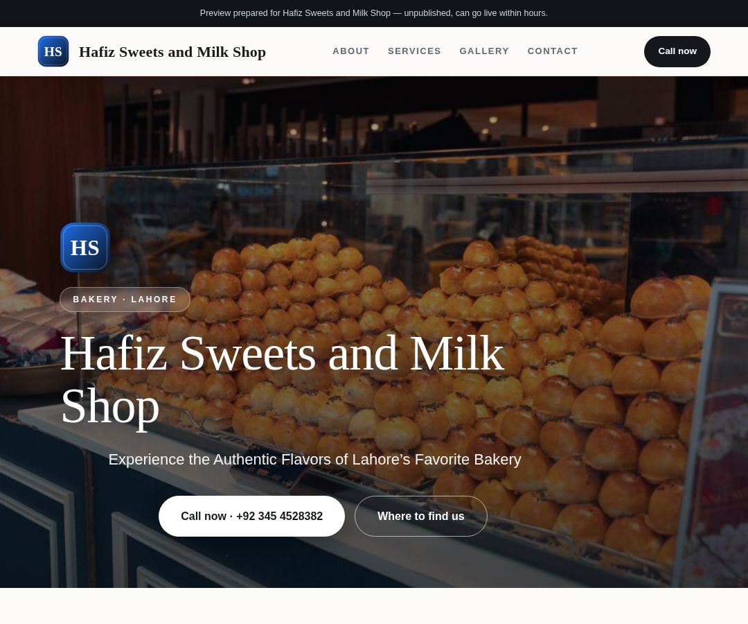 Hafiz Sweets and Milk Shop