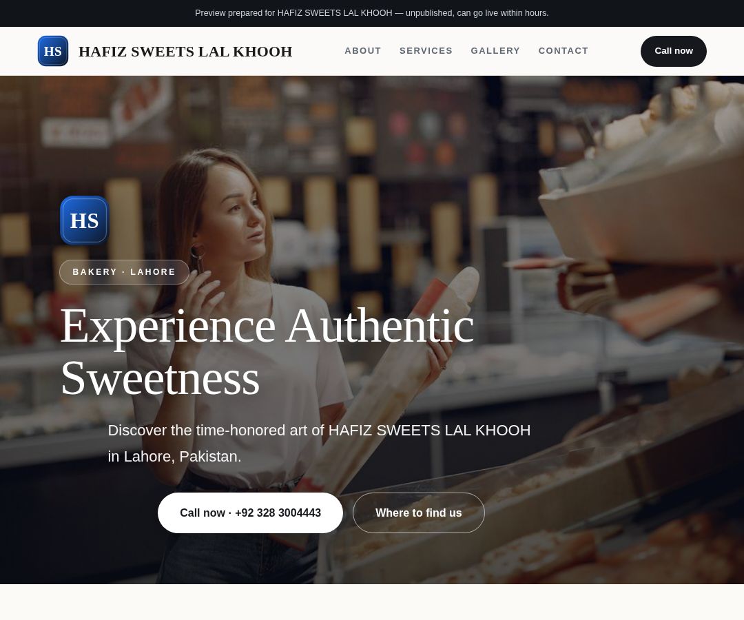HAFIZ SWEETS LAL KHOOH