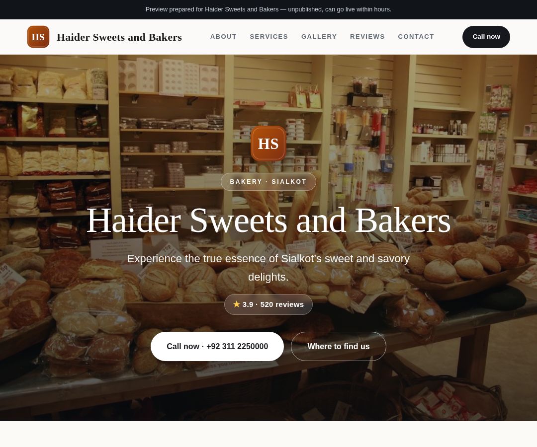 Haider Sweets and Bakers