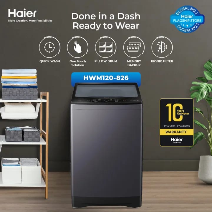 Haier HWM120-826 top-load washing machine