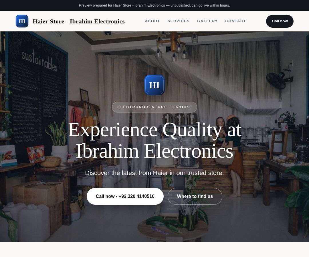 Haier Store - Ibrahim Electronics
