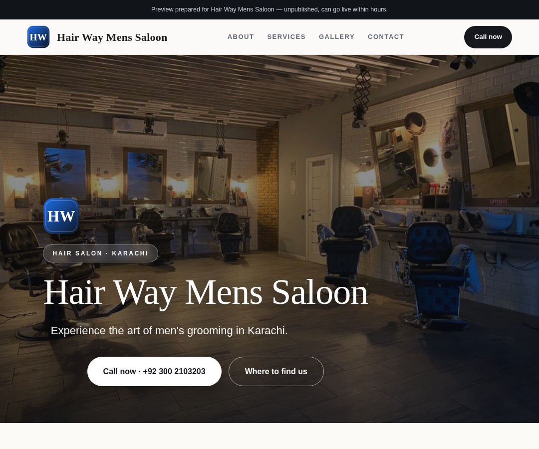 Hair Way Mens Saloon