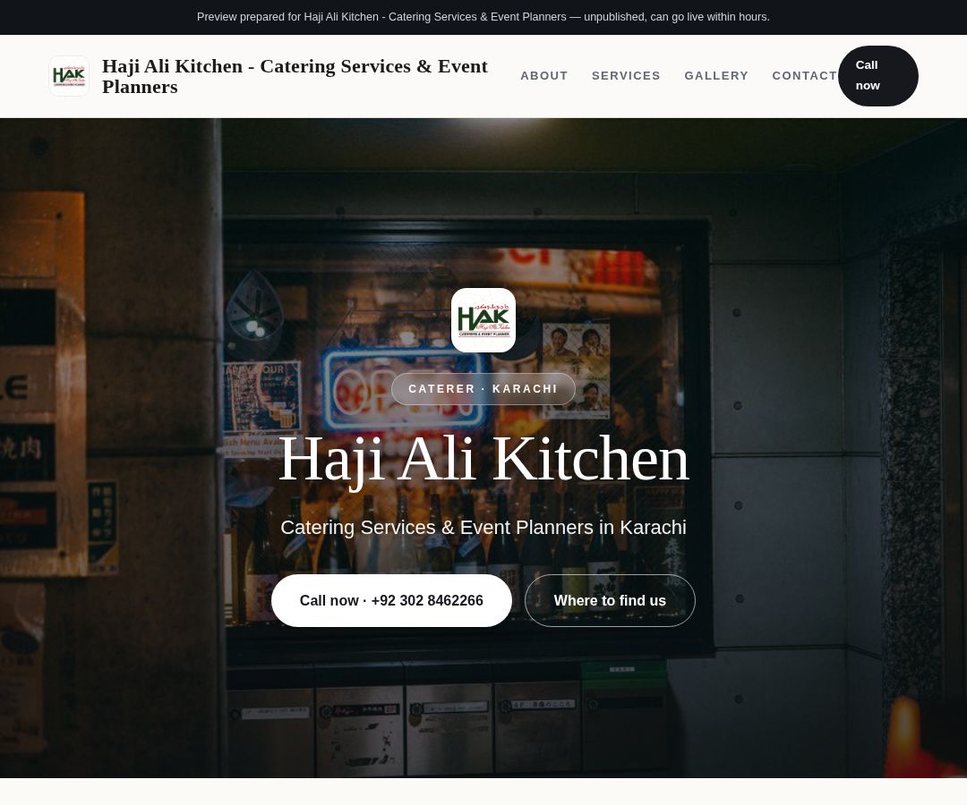 Haji Ali Kitchen - Catering Services & Event Planners