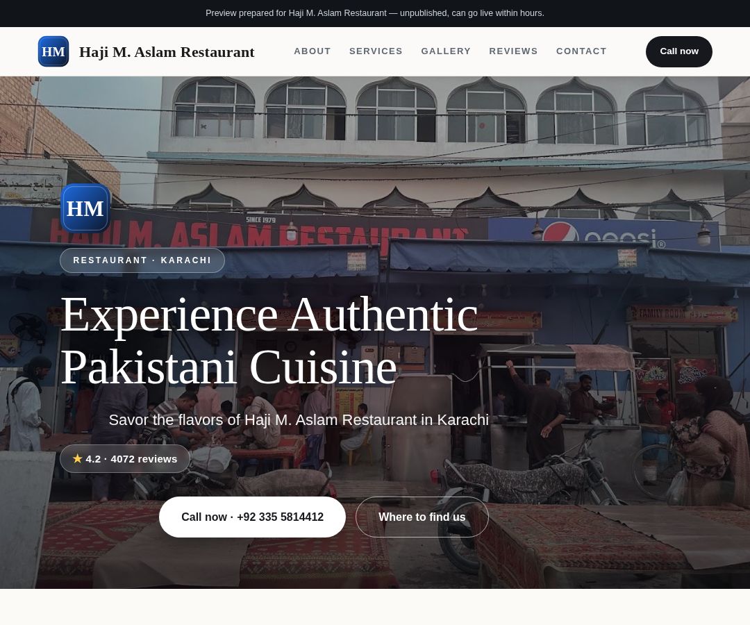 Haji M. Aslam Restaurant