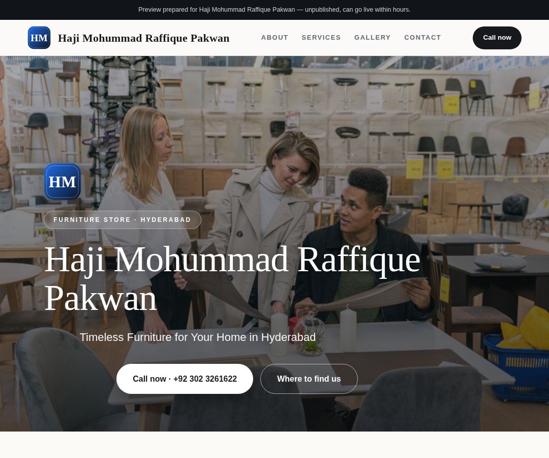 Haji Mohummad Raffique Pakwan