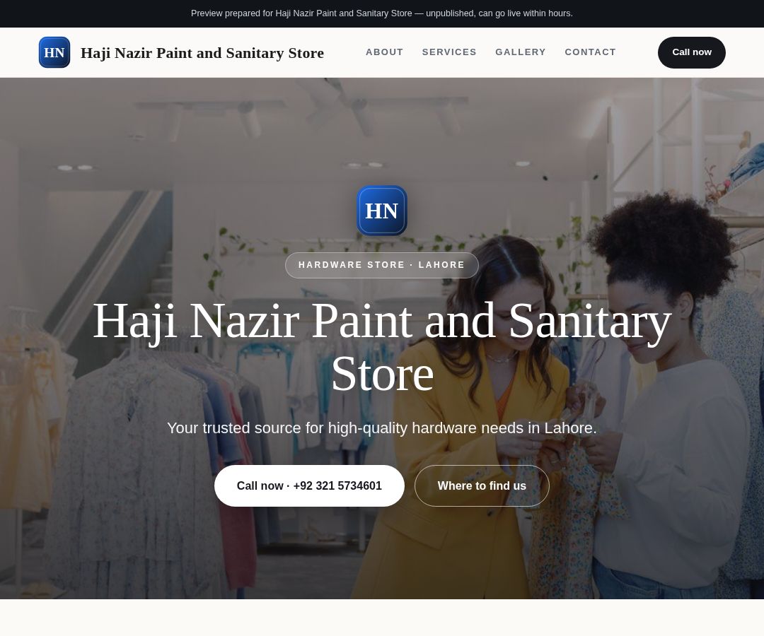 Haji Nazir Paint and Sanitary Store